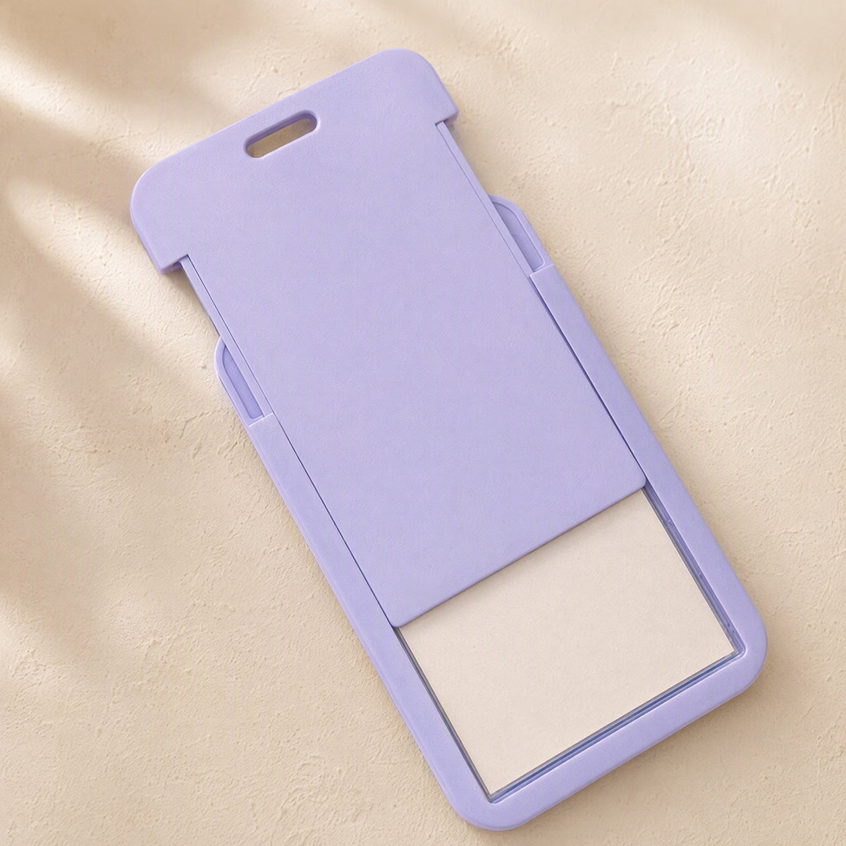 Slidecase™ Sliding Cover Plastic Card Holder, material and detail close-up