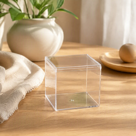 Viewbox™ Transparent Plastic Box Packaging in a calm home setting