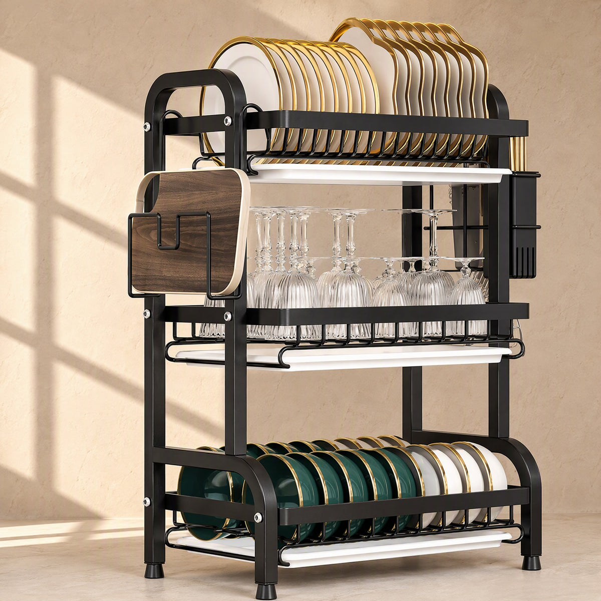Shelfstead™ Carbon Steel Kitchen Storage Rack, material and detail close-up