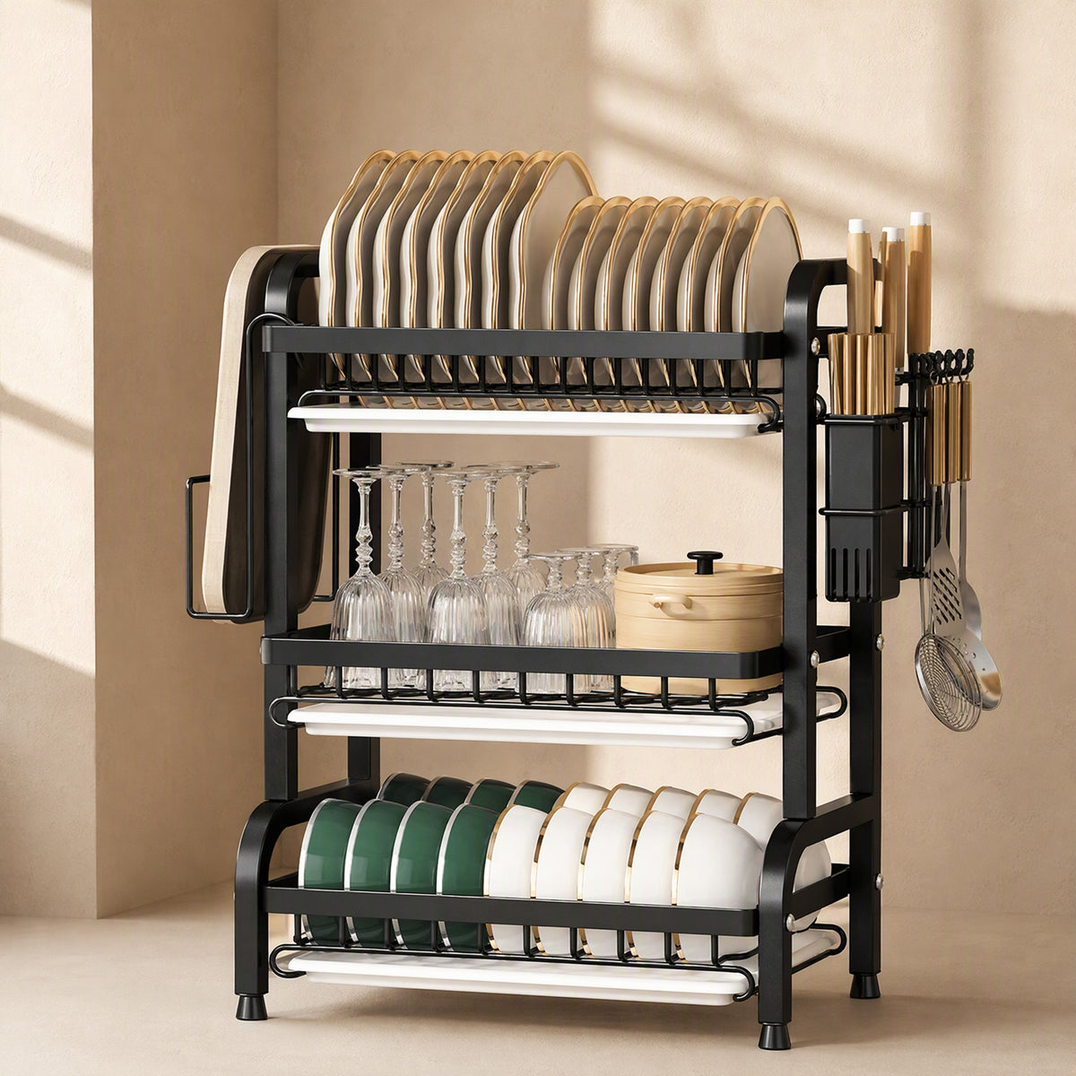 Shelfstead™ Carbon Steel Kitchen Storage Rack