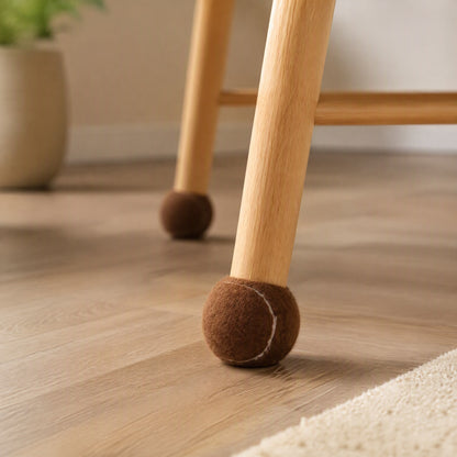 Legsoft™ Rubber Dining Chair Leg Covers, styled close view
