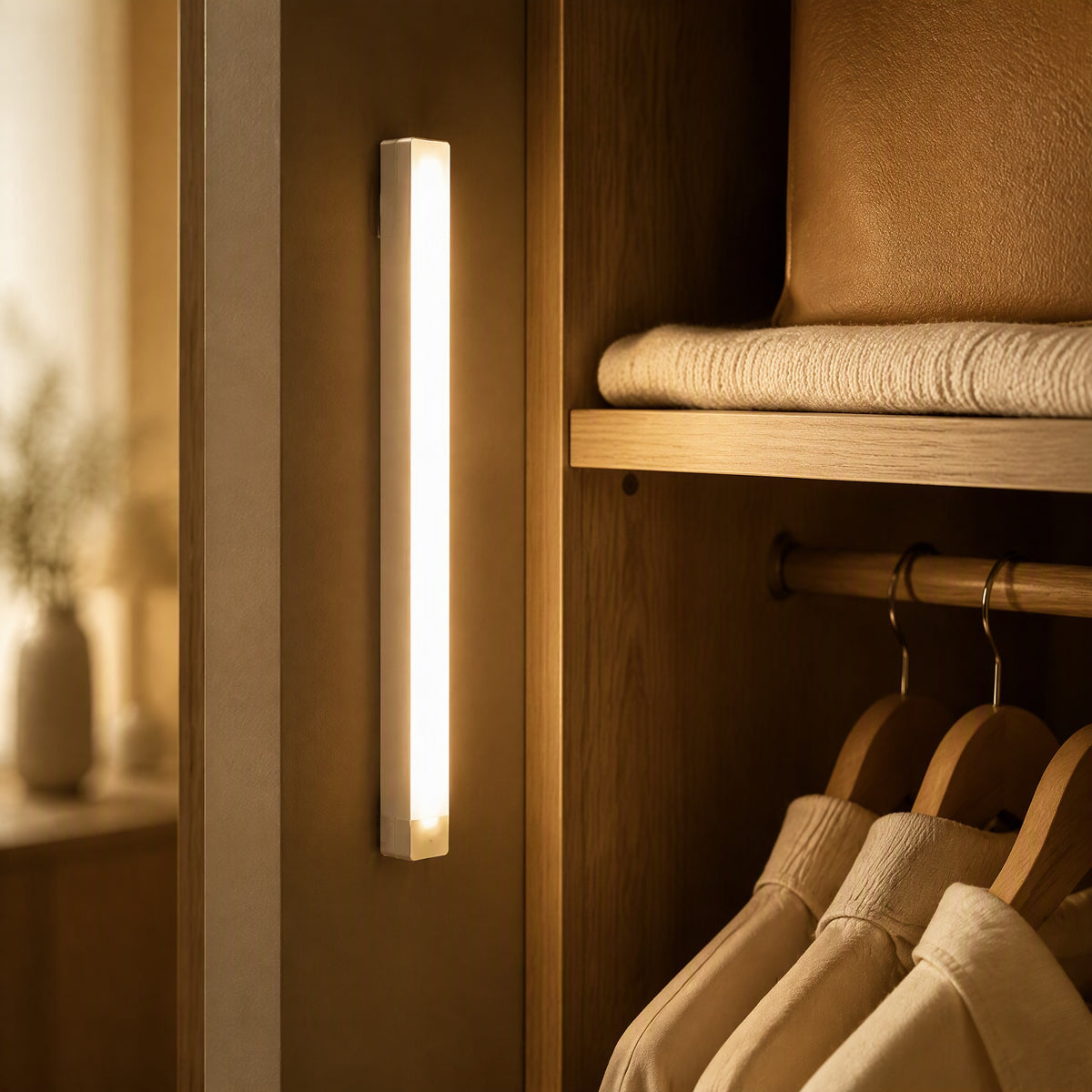 Shelfglow™ Human Body Induction Cabinet Light, styled close view