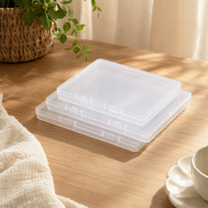 Flatkeep™ Flat Plastic Storage Box in a calm home setting