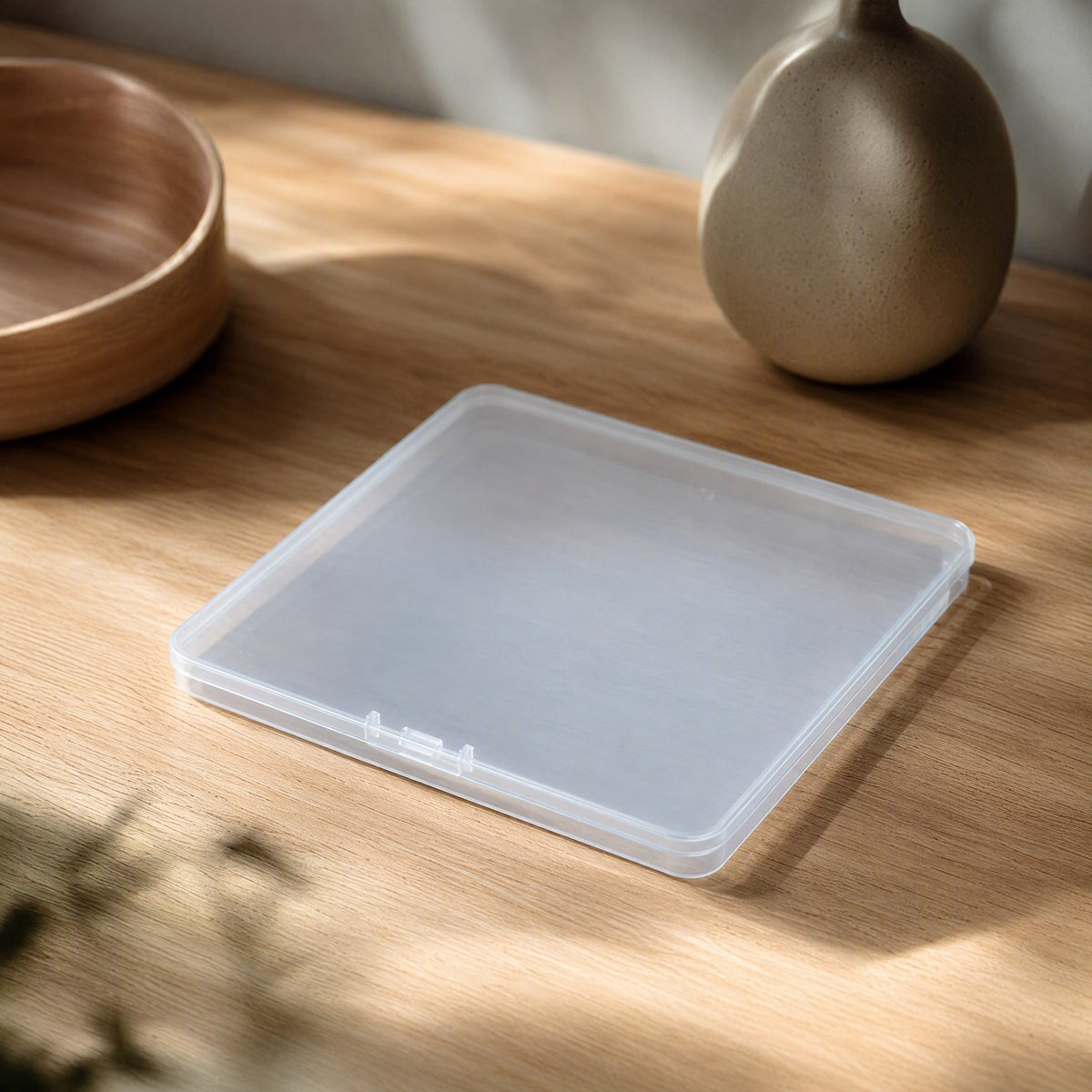 Flatkeep™ Flat Plastic Storage Box, styled close view