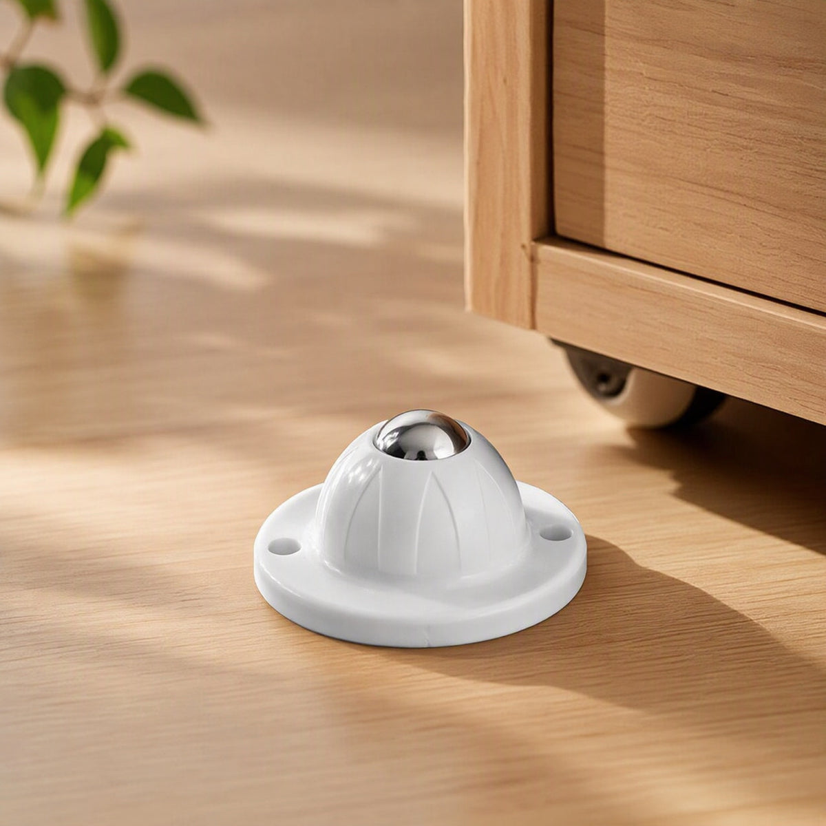 Rollsnap™ Adhesive Caster Wheel, styled close view