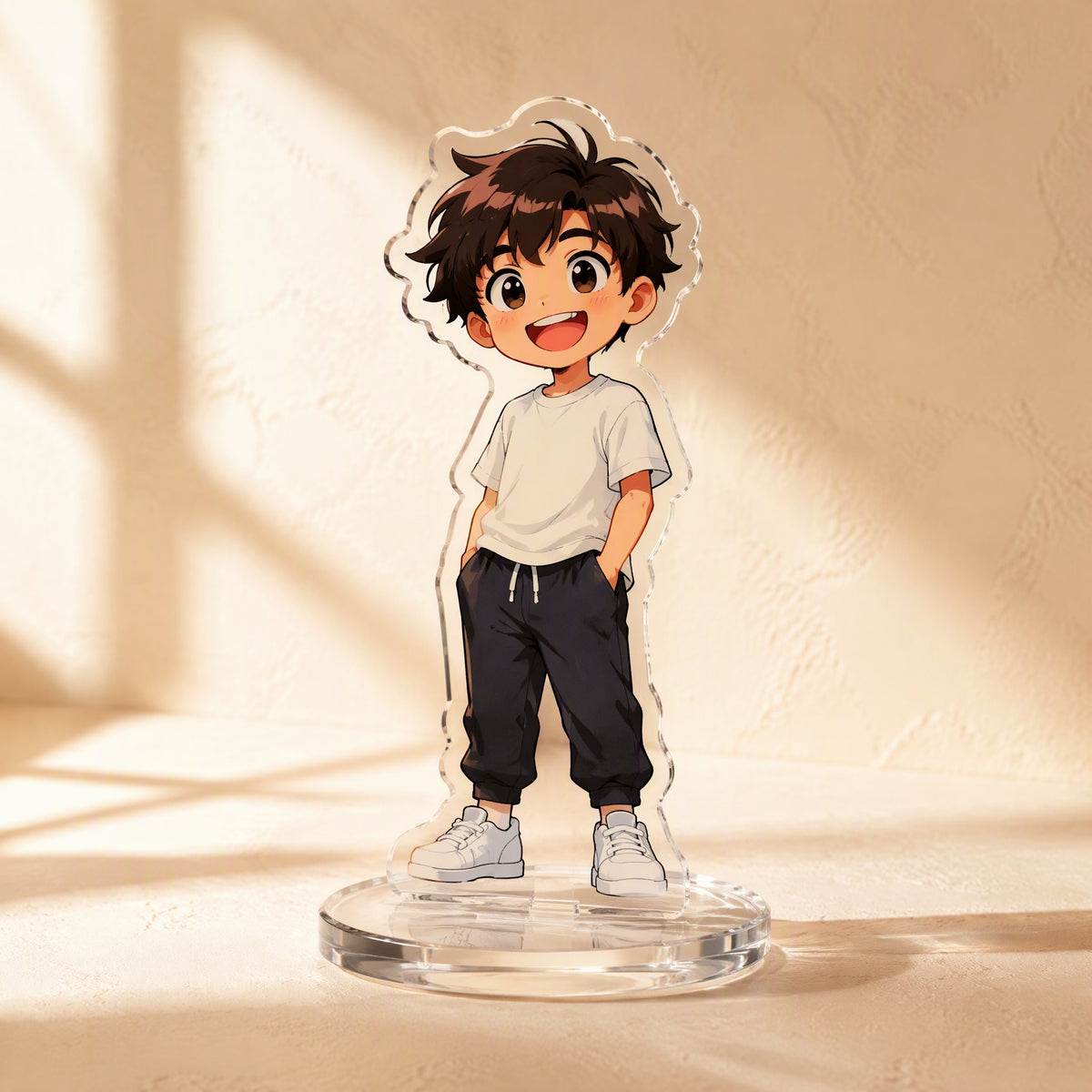 Toonstand™ Custom Cartoon Acrylic Stand, material and detail close-up