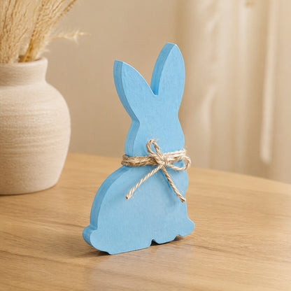 Bunnywood™ Wooden Easter Bunny Desktop Decoration, styled close view