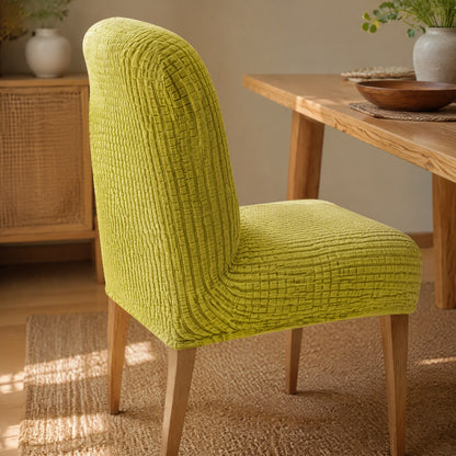 Cozydrape™ Polyester Fleece Chair Cover, styled close view