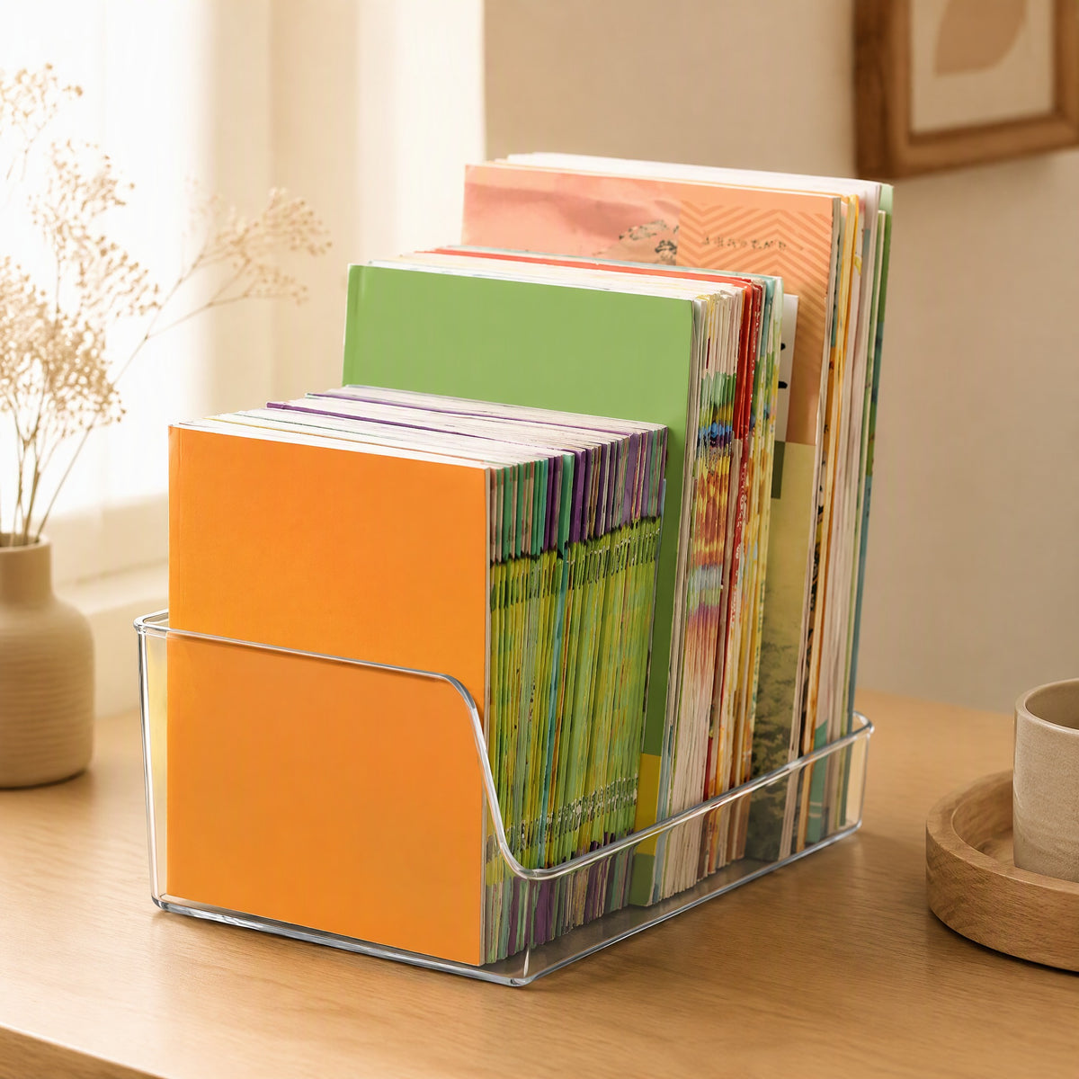 Bookbin™ PET Plastic Book Storage Box, styled close view