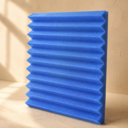 Ridgehush™ Grooved Sound-Absorbing Foam Panel, material and detail close-up