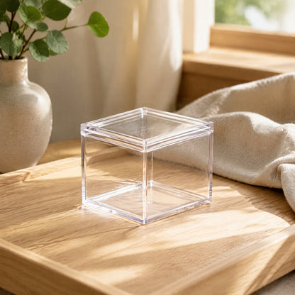 Viewlatch™ Transparent Plastic Storage Box With Lid in a calm home setting