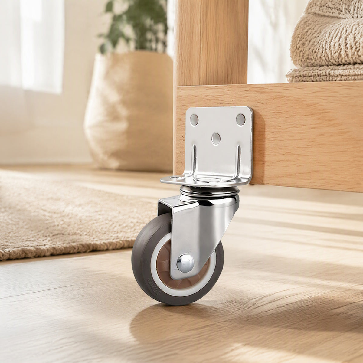 Rollsmooth™ L-Type Silent Universal Wheel in a calm home setting