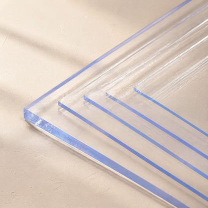 Clearmat™ Transparent PVC Coffee Table Mat, material and detail close-up