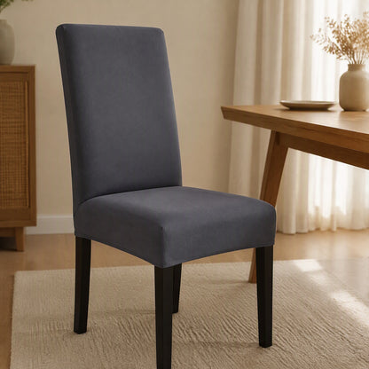 Chairhug™ Elastic Polyester Chair Cover, styled close view