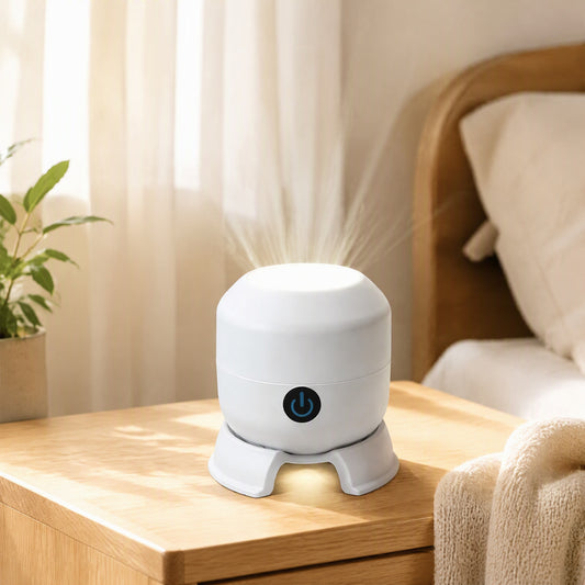 Spinray™ Rotating LED Projection Night Light in a calm home setting