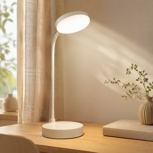 Chargeglow™ USB Charging LED Desk Lamp in a calm home setting