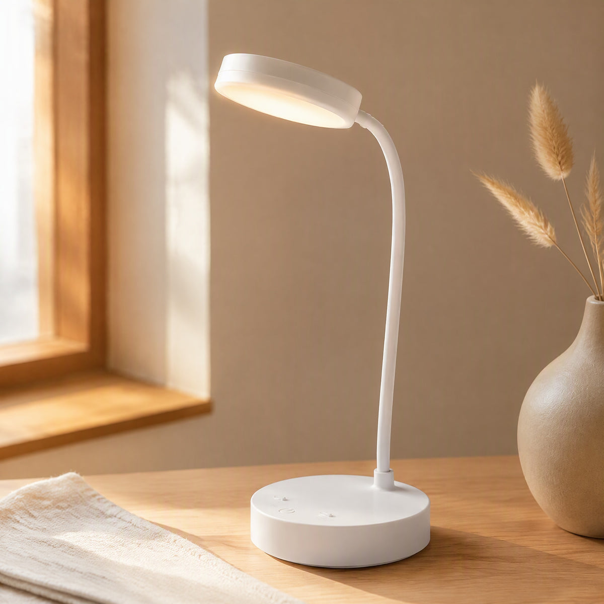 Chargeglow™ USB Charging LED Desk Lamp, styled close view