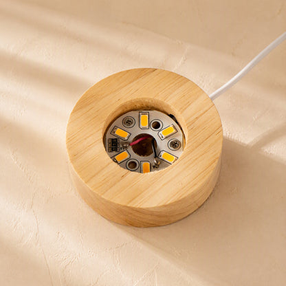 Gemglow™ White Crystal Ball Night Light, material and detail close-up