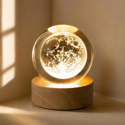 Gemglow™ White Crystal Ball Night Light