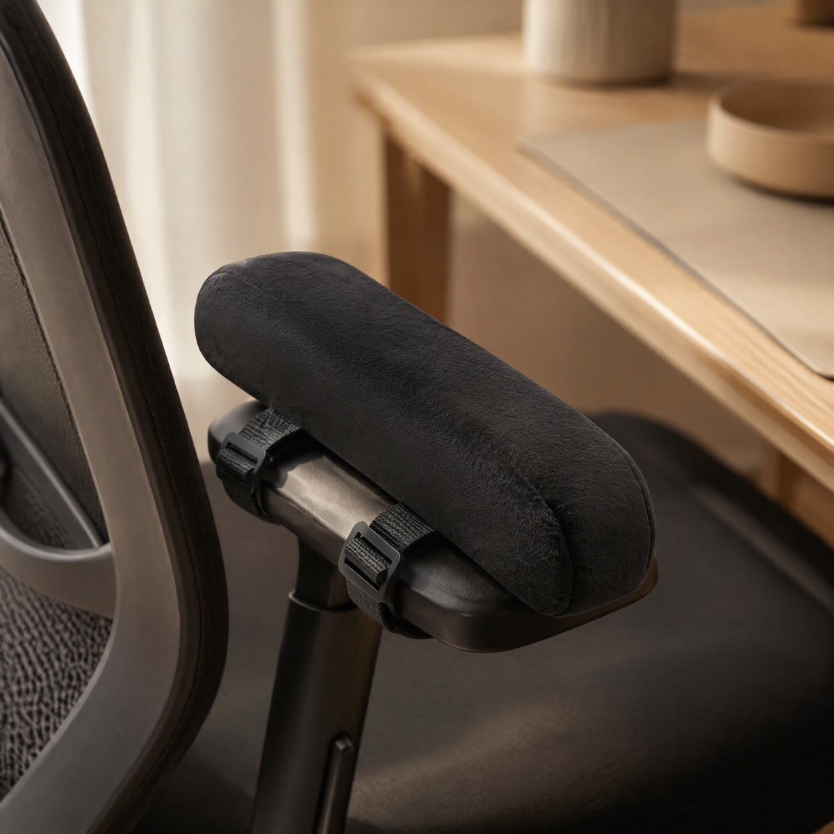 Armcloud™ Memory Foam Chair Armrest Pad, styled close view