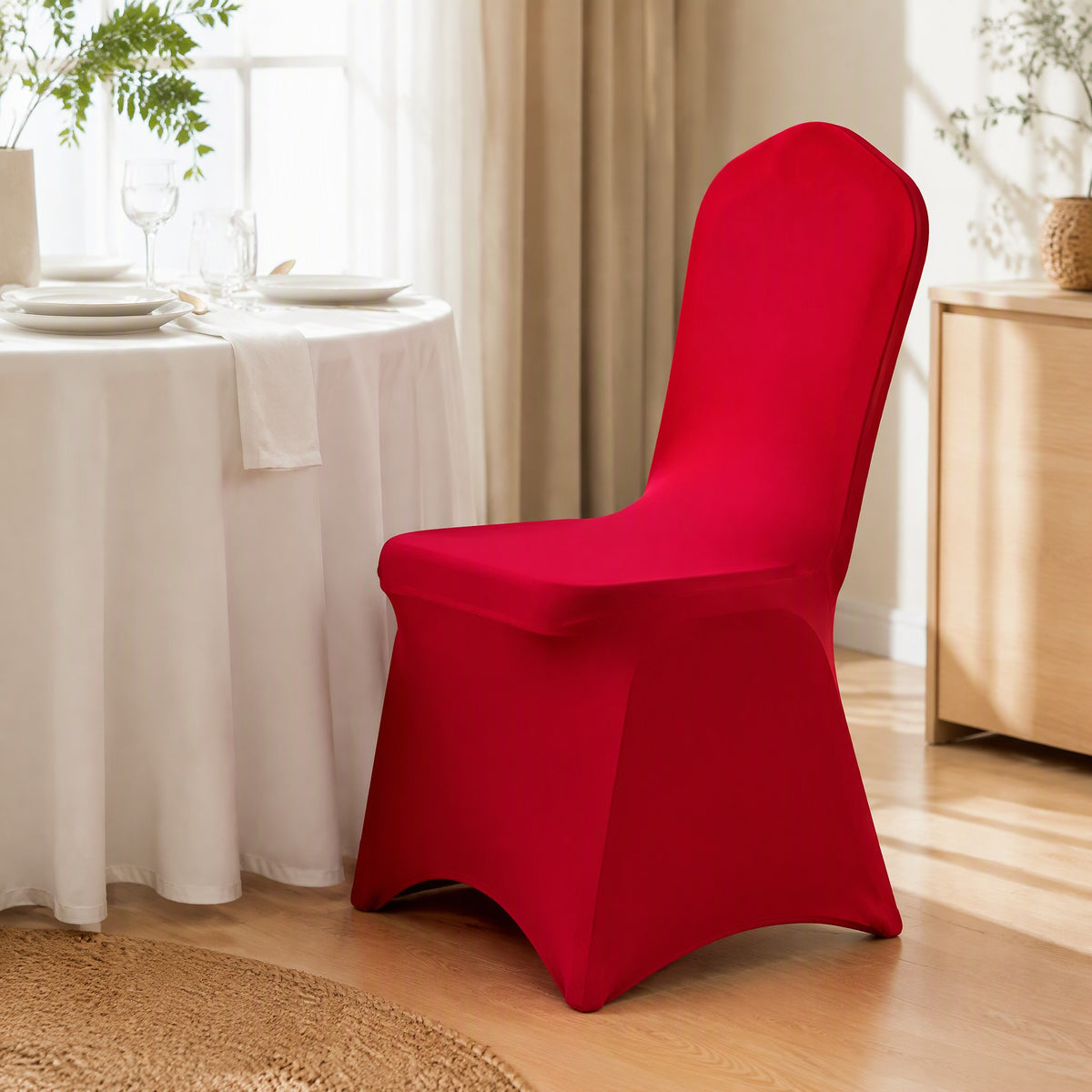 Seatcling™ Elastic Spandex Chair Cover in a calm home setting