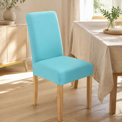 Seatsoft™ Polyester Dining Chair Cover in a calm home setting