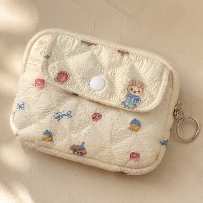 Pawpouch™ Polyester Animal Print Coin Purse, material and detail close-up