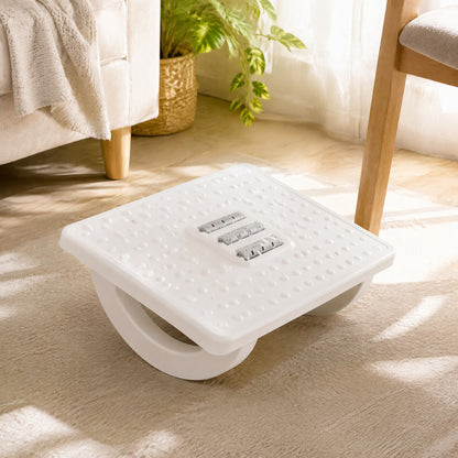 Solerest™ Plastic Under-Desk Foot Stool in a calm home setting