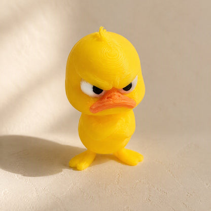 Duckcharm™ 3D Printed Duck Desktop Ornament, material and detail close-up
