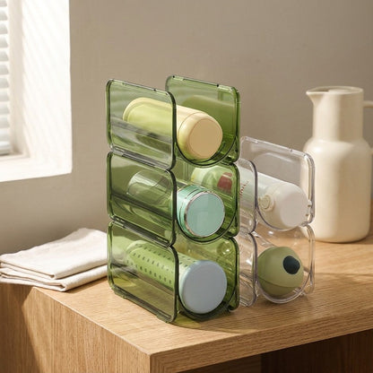 Cuprack™ Transparent Plastic Cup Storage Rack, styled close view