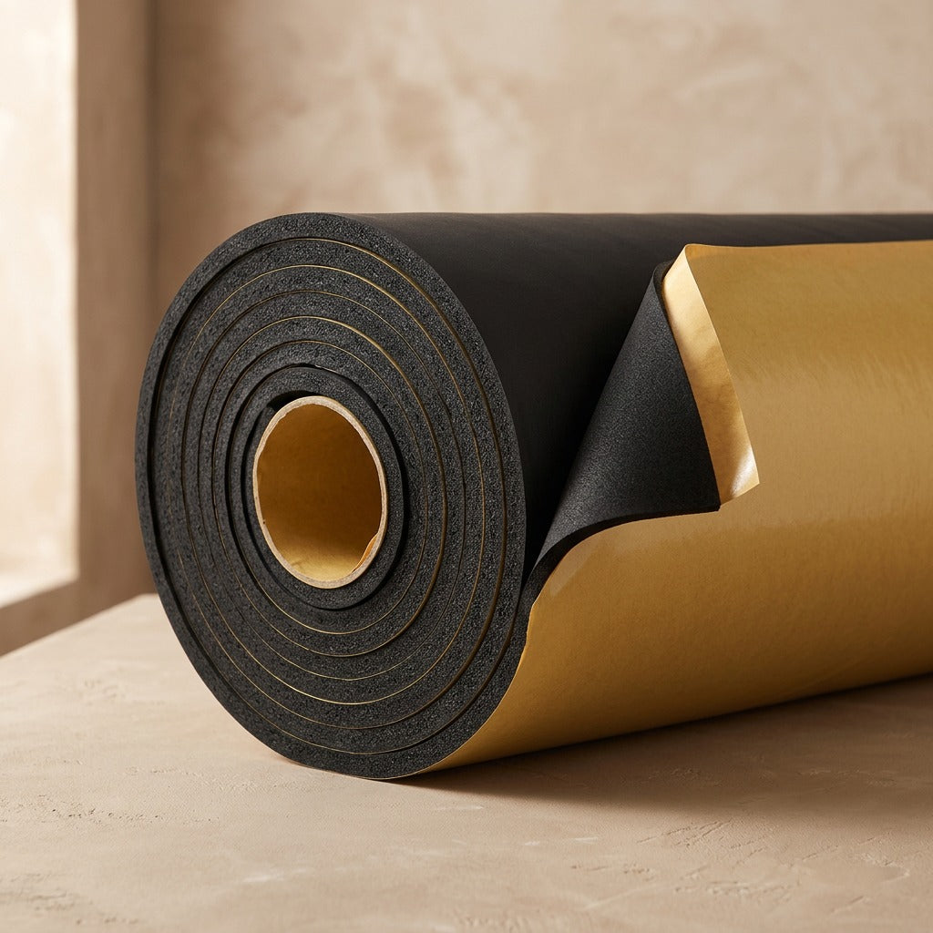 Pipehush™ Rubber Plastic Pipe Sound Insulation, material and detail close-up