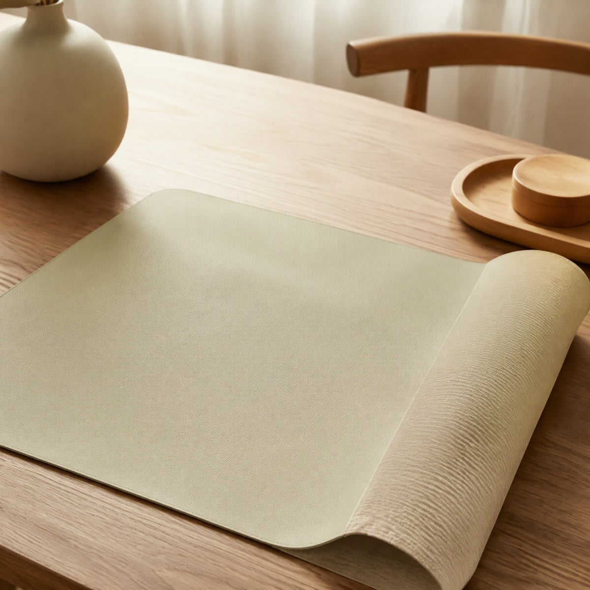 Leatherlay™ PU Leather Desk Mat, styled close view