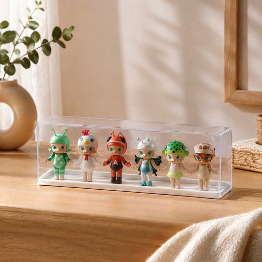 Toypeek™ Plastic Figure Display Box in a calm home setting