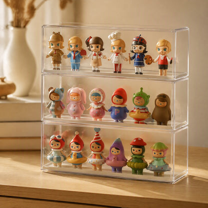 Toypeek™ Plastic Figure Display Box, styled close view