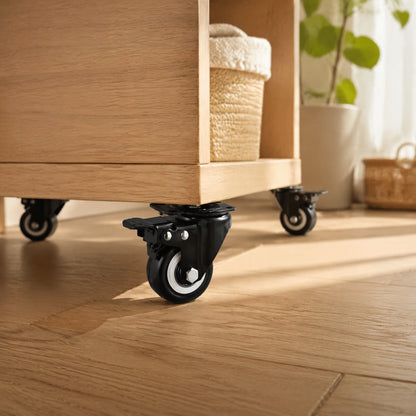 Gildglide™ Gold Furniture Swivel Casters in a calm home setting