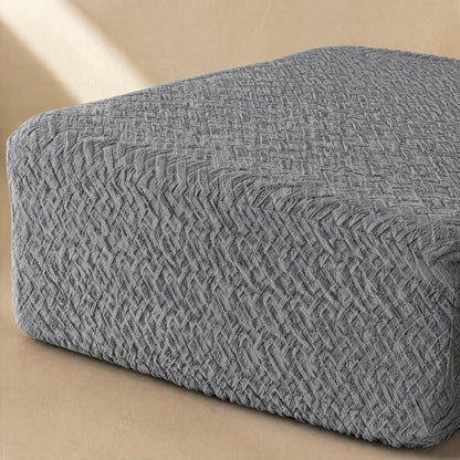 Seatweave™ Polyester T-Shape Dining Chair Cover, material and detail close-up