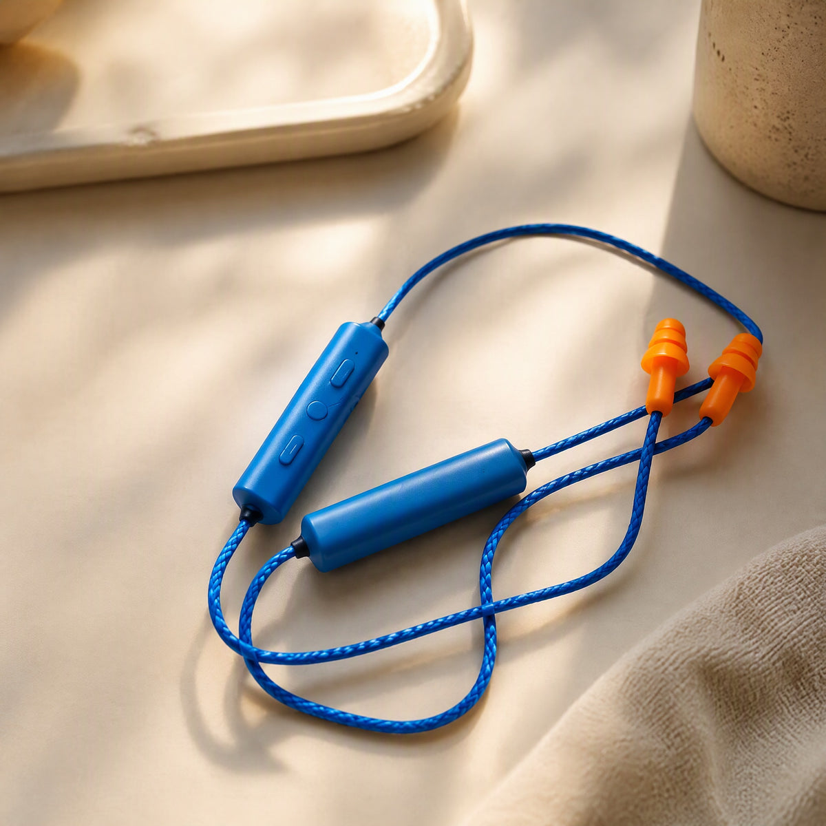 Cordhush™ Wired Labor Protection Earplugs, styled close view
