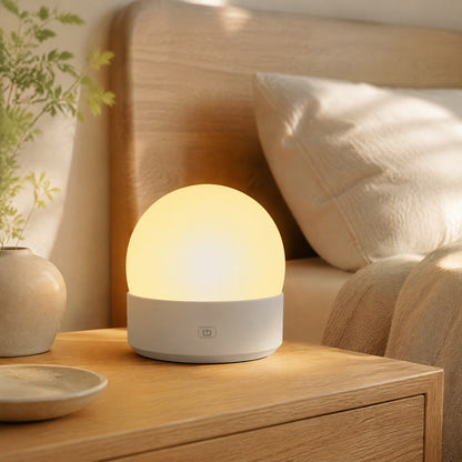 Glowclick™ Remote Control Table Lamp in a calm home setting