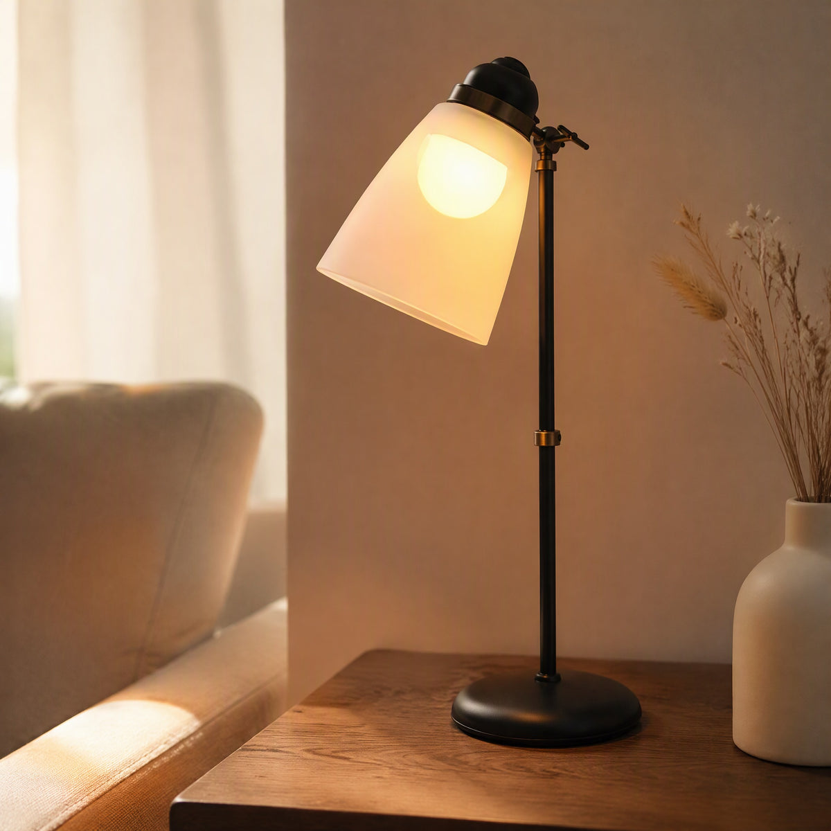 Glowclick™ Remote Control Table Lamp, styled close view