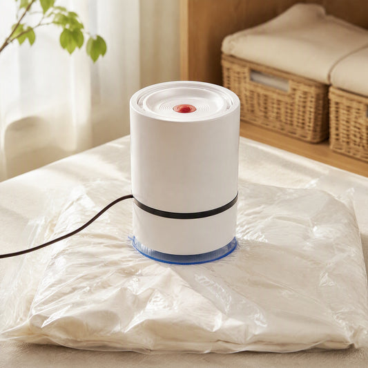 Pressfold™ Vacuum Compression Bags for Clothes in a calm home setting
