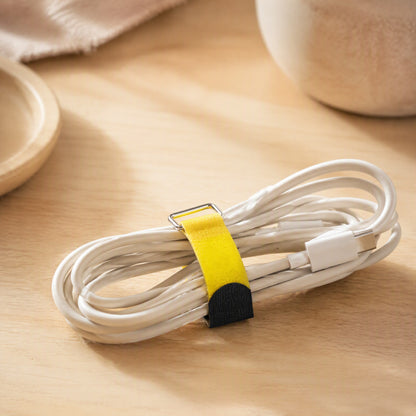 Loopcinch™ Iron Buckle Nylon Hook-and-Loop Strap, styled close view