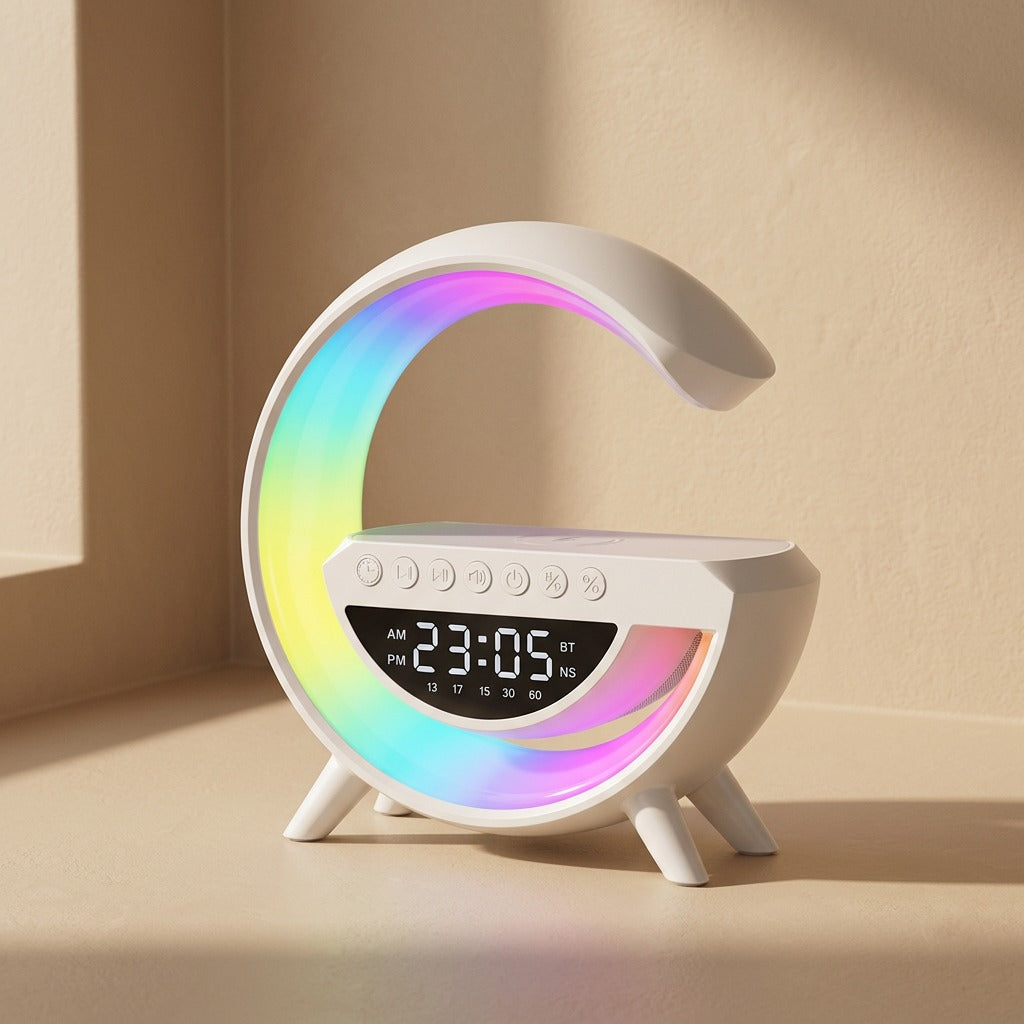 Glowwake™ Bluetooth Speaker With Alarm Clock And Light