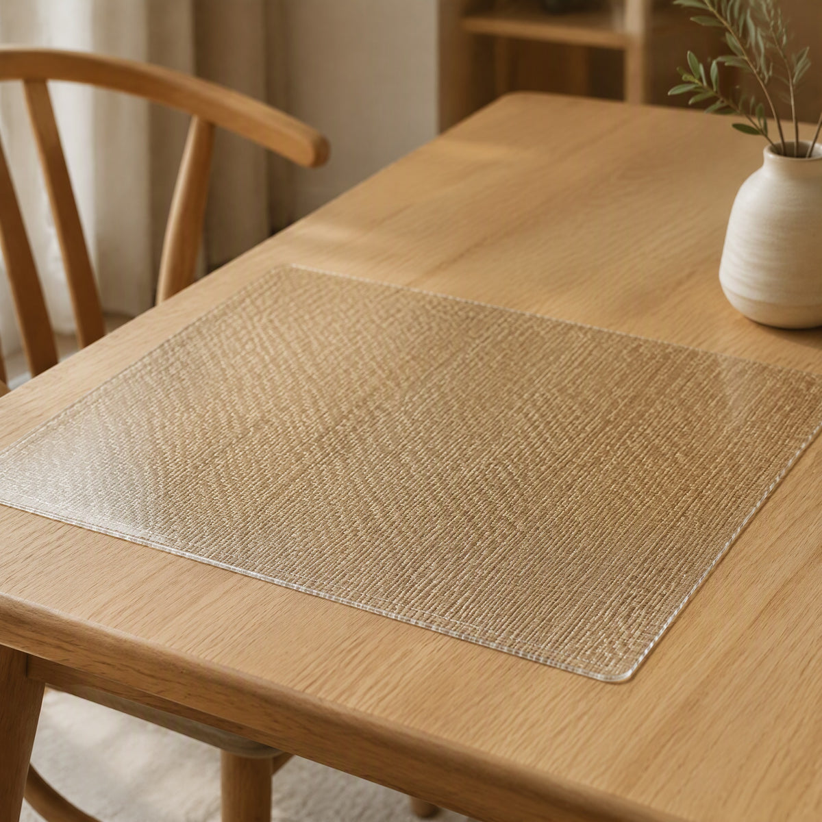 Wipeweave™ PVC Table Mat, styled close view