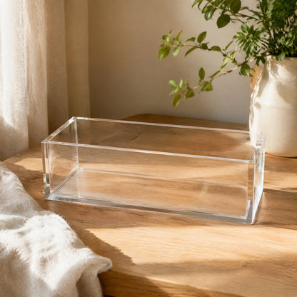 Rackrise™ Acrylic Transparent Display Rack in a calm home setting