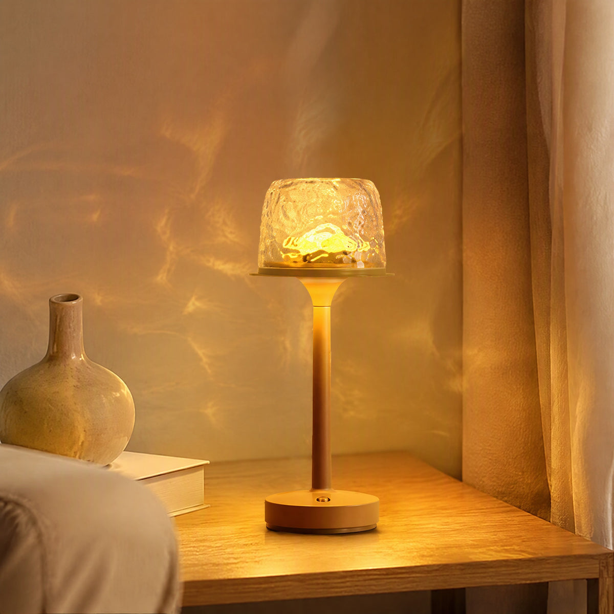 Ripplebeam™ Water Ripple Table Lamp, styled close view