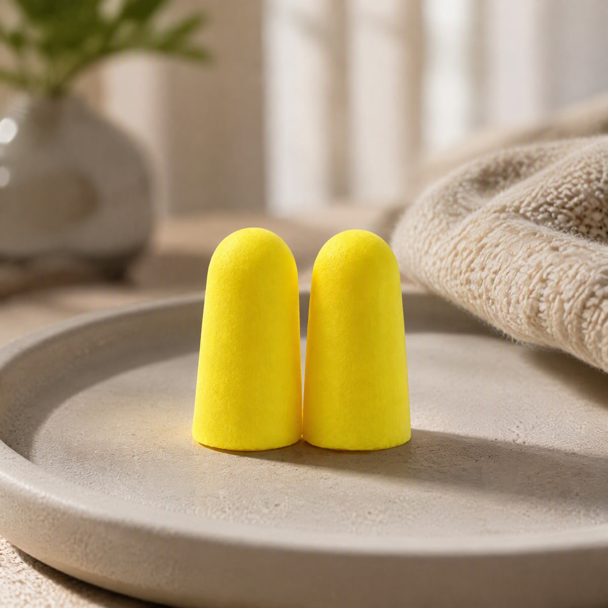 Softplug™ Polyurethane Foam Earplugs, styled close view