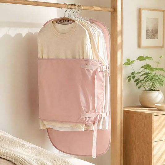 Twilltuck™ Twill Fabric Clothing Storage Bag in a calm home setting