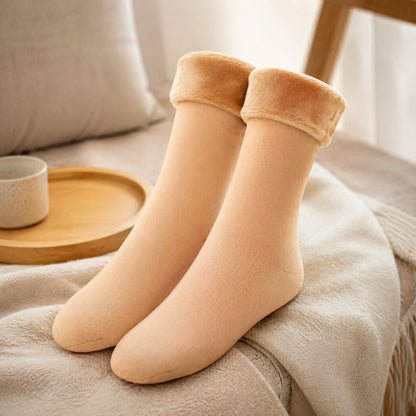 Warmtoe™ Women’s Polyester Sleep Socks, styled close view