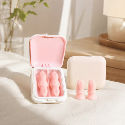 Soundrest™ Slow Rebound Sound Insulation Earplugs in a calm home setting