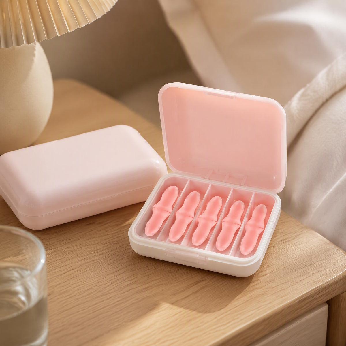 Soundrest™ Slow Rebound Sound Insulation Earplugs, styled close view